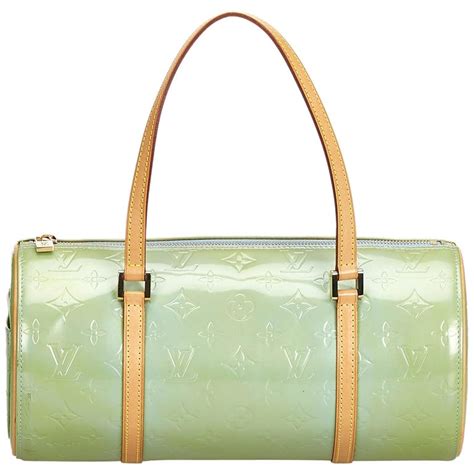 louis vuitton green vernis leather